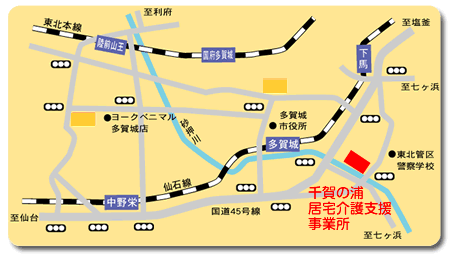 千賀の浦居宅介護支援事業所MAP
